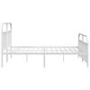 vidaXL Estructura cama sin colch&oacute;n con estribo metal blanco 193x203 cm