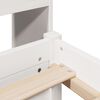 vidaXL Cama con estanter&iacute;a sin colch&oacute;n madera maciza blanca 140x200 cm