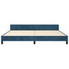 vidaXL Estructura cama sin colch&oacute;n terciopelo azul oscuro 200x200 cm