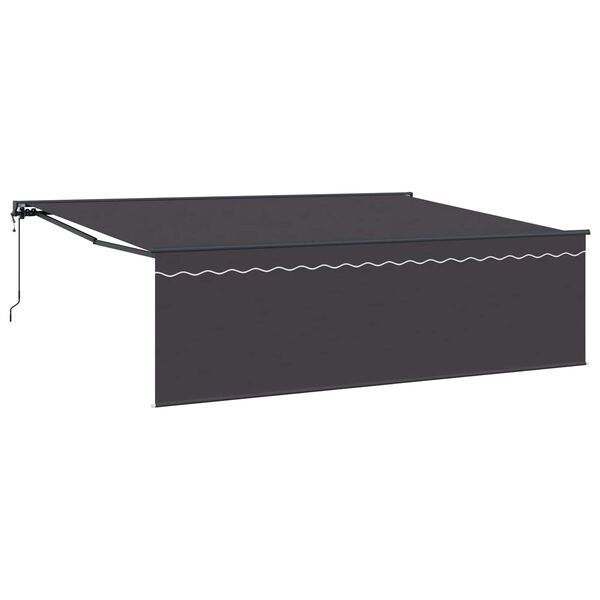 vidaXL Toldo Retr&aacute;ctil Antracita 450 x 350 cm Poli&eacute;ster y Aluminio