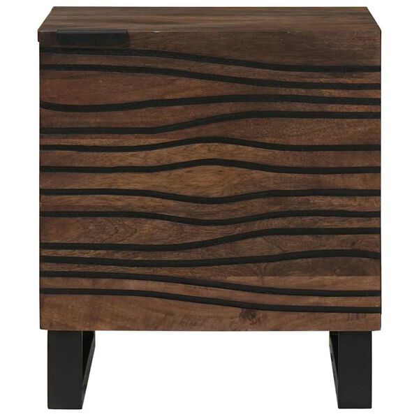 vidaXL Armario de Noche Nogal 40 x 33 x 46 cm Madera maciza de Acacia