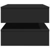 vidaXL Mesa de centro con luces LED negro 90x50x40 cm