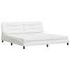 vidaXL Cama con colchón Hvar cuero sintético blanco 200x200 cm