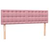 vidaXL Cama box spring con colch&oacute;n terciopelo rosa 140x220 cm