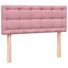 vidaXL Cama box spring con colch&oacute;n y LED terciopelo rosa 120x220 cm