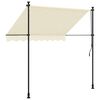 vidaXL Toldo retr&aacute;ctil de tela y acero crema 250x150 cm