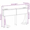 vidaXL Cabecero de Almacenamiento con Estaci&oacute;n de Carga Marr&oacute;n roble