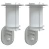 vidaXL Apliques de exterior con sensor 2 unidades acero inoxidable