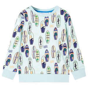 vidaXL Sudadera infantil azul suave m&eacute;lange 116