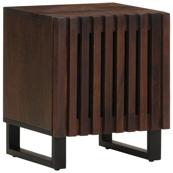 vidaXL Mesita de noche de madera maciza de mango 40x34x46 cm