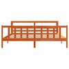 vidaXL Estructura cama con cabecero madera pino marrón cera 200x200 cm