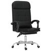 vidaXL Sill&oacute;n de oficina reclinable con masaje, de piel sint&eacute;tica negra