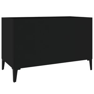vidaXL Mueble para discos madera contrachapada negro 74,5x38x48 cm