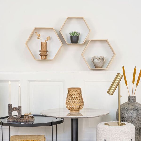 House Nordic Estantes 3 piezas Eva blanco y natural