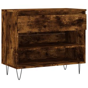 vidaXL Zapatero madera contrachapada roble ahumado 70x36x60 cm