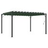 vidaXL Gazebo con techo ajustable 3 x 4 x 2,14 m Verde Tela y Aluminio