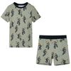 vidaXL Pijama de manga corta infantil caqui claro 128