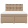 vidaXL Cama box spring con colch&oacute;n cuero sint&eacute;tico capuchino 180x200cm