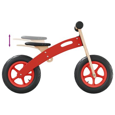 vidaXL Bicicleta sin pedales para niños con neumáticos de aire rojo