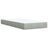 vidaXL Cama box spring con colch&oacute;n terciopelo gris claro 100x200 cm