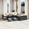 vidaXL Conjunto de sof&aacute; de jard&iacute;n 14 pcs Negro rat&aacute;n sint&eacute;tico