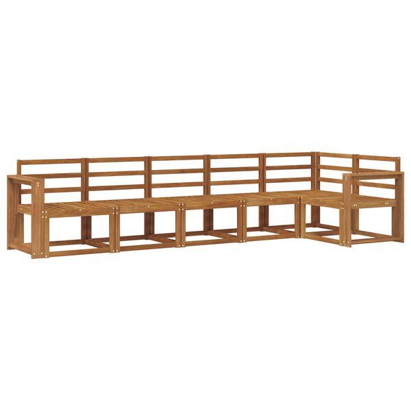 vidaXL Conjunto de sof&aacute;s de exterior 6 pcs Natural