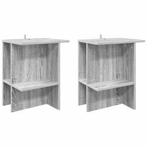 vidaXL Mesa de Caf&eacute; 2 pcs Gris Sonoma 40 x 30 x 49 cm