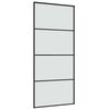 vidaXL Puerta corredera con set herrajes vidrio ESG aluminio 90x205 cm