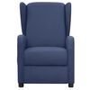 vidaXL Sillón de masaje elevable de tela azul