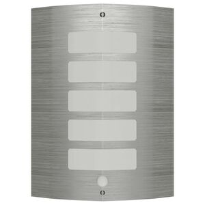 vidaXL Aplique de pared inoxidable con sensor de movimiento
