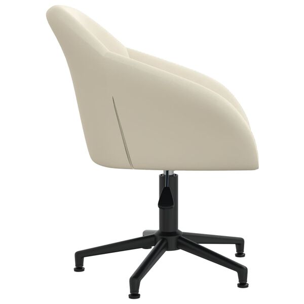vidaXL Sillas de comedor giratorias 4 unidades terciopelo crema