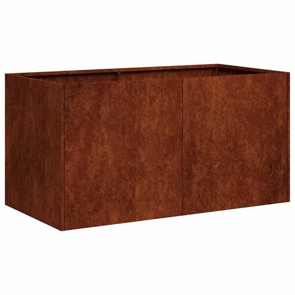vidaXL Jardinera oxidada 80x40x40 cm acero corten