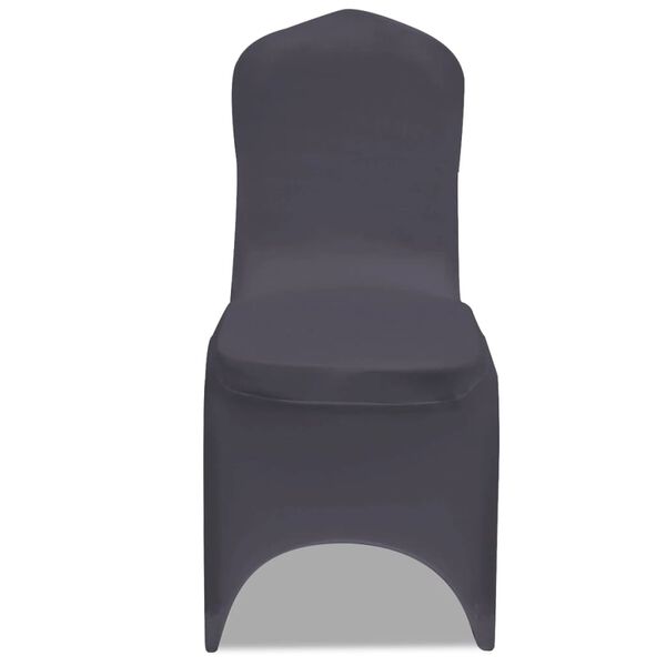 vidaXL Funda de silla elástica 4 unidades gris antracita