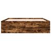 vidaXL Estructura de cama madera de ingenier&iacute;a roble ahumado 180x200cm