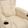 vidaXL Sill&oacute;n de masaje elevable tela color crema
