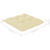 vidaXL Set de bistr&oacute; 3 pzas madera maciza teca y cojines blanco crema
