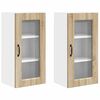 vidaXL Panel de lavaplatos Kalmar 2 uds. Roble Sonoma