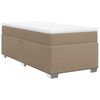 vidaXL Cama box spring con colch&oacute;n cuero sint&eacute;tico capuchino 90x200 cm