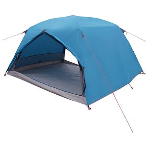 vidaXL Tienda de senderismo 4 persona Azul