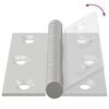 vidaXL Bisagra 12 pcs Plateado 50 x 38 x 1,3 mm Acero