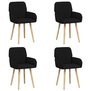 vidaXL Sillas de comedor 4 pcs Tela Negro 56,5 x 50 x 87,5 cm