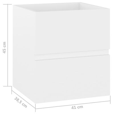 vidaXL Armario para lavabo madera contrachapada blanco 41x38,5x45 cm