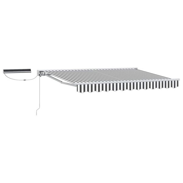 vidaXL Toldo Retr&aacute;ctil El&eacute;ctrico Antracita y Blanco 2,5 x 2 m