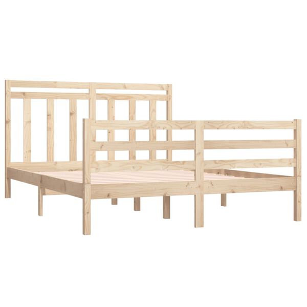 vidaXL Estructura de cama madera maciza 150x200 cm