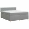 vidaXL Cama box spring con colch&oacute;n Gris Claro 180 x 200 cm Tela