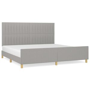 vidaXL Cama sin colch&oacute;n tela gris claro 200x200 cm