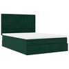 vidaXL Estructura de cama otomana colchones terciopelo verde oscuro