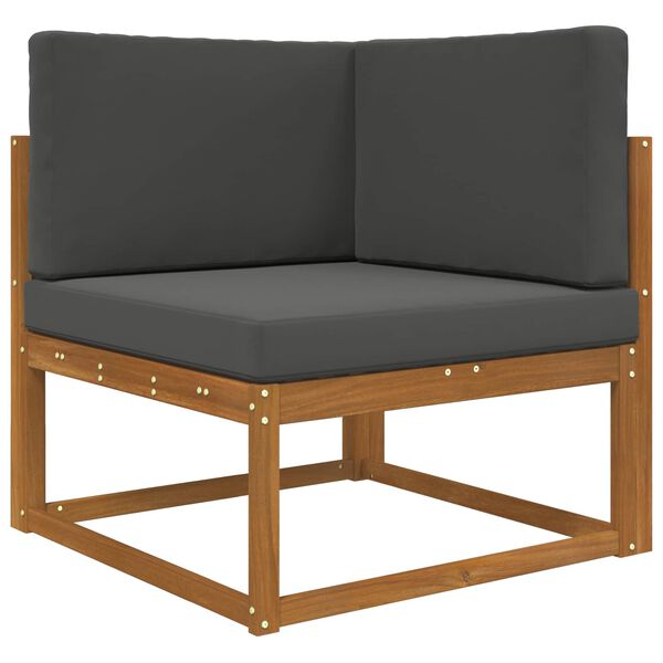 vidaXL Coj&iacute;n para sof&aacute; de exterior 3 pcs Antracita Poli&eacute;ster