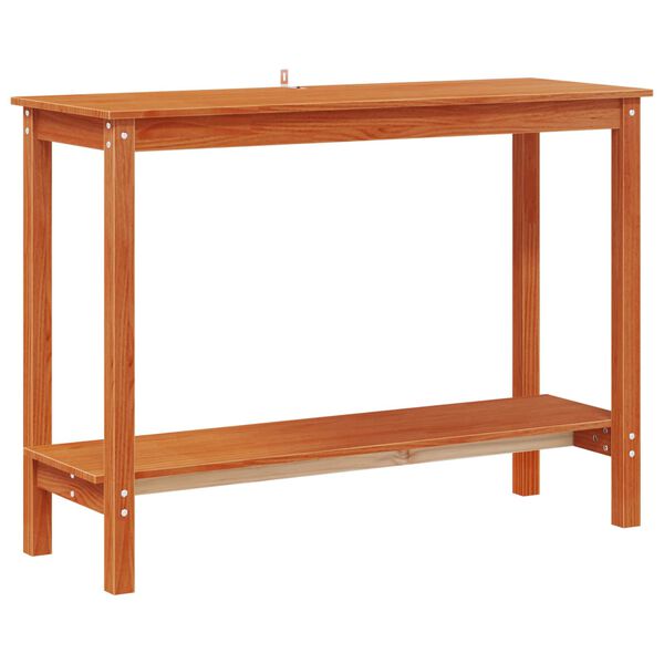 vidaXL Mesa Consola Marr&oacute;n Cera 110 x 40 x 80 cm Pino macizo