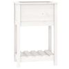 vidaXL Jardinera de madera maciza de pino blanco 54x34,5x81 cm